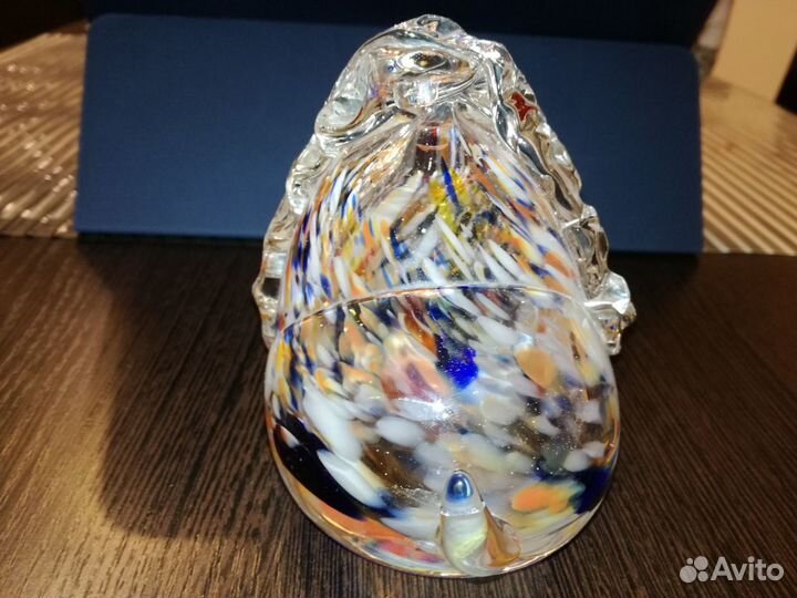 Собака пудель цветное стекло СССР