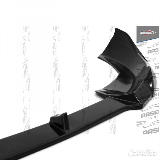 Сплиттер переднего бампера на KIA RIO 4 2020-2023