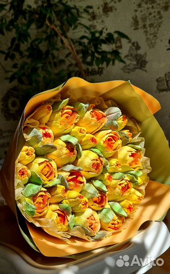 Цветы из зефира,сладкий букет