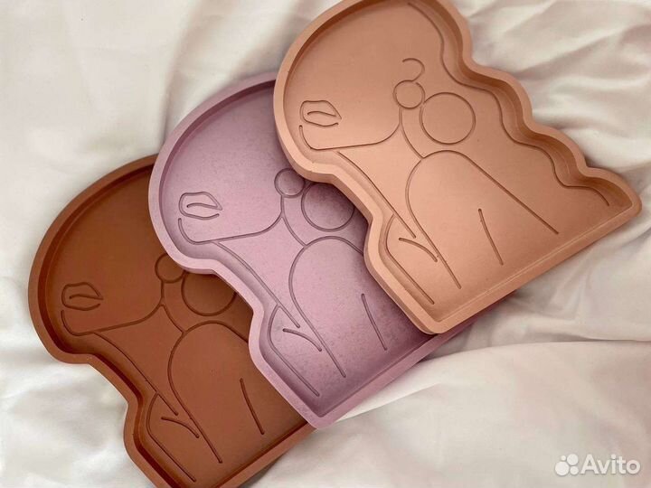 Подарок поднос гипс