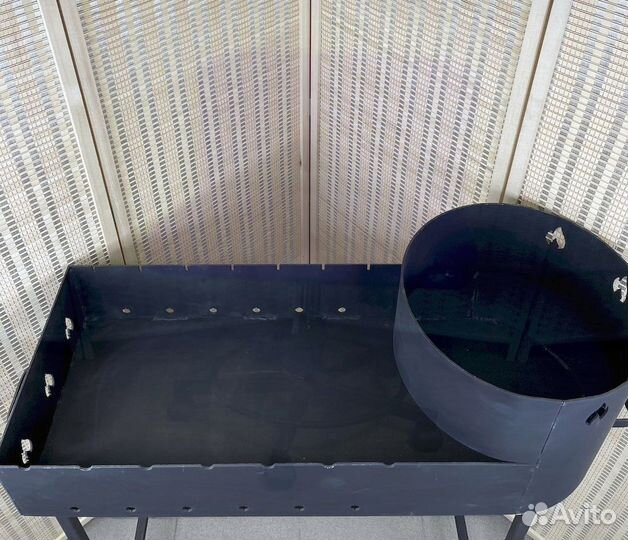 Мангал с печкой под казан