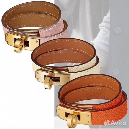 Браслет hermes kelly кожа