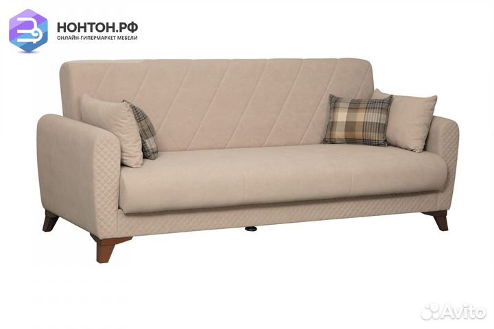 Диван книжка Эдвин 3-х местный бежевый
