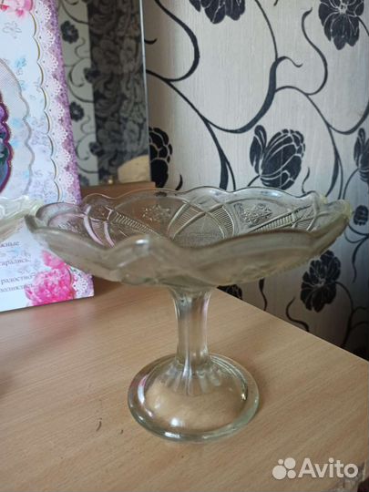 Ваза для фруктов на ножке СССР