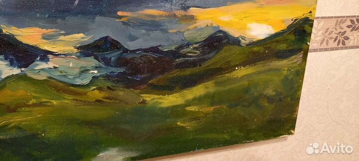 Интерьерная картина маслом/млечный путь/пейзаж