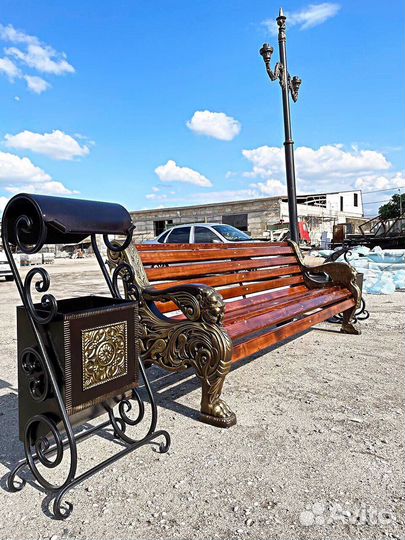 Скамейка уличная садовая парковая