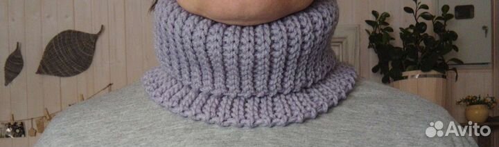Вязаный шарф-воротник