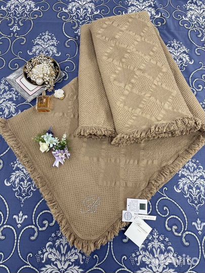Плед покрывало 220 240 хлопок Blumarine