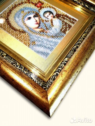 Икона Казанской Пресвятой Богородицы ручной работы