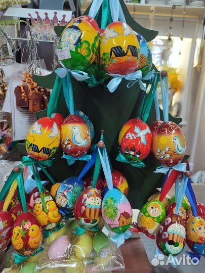 Яйцо деревянное ручная роспись