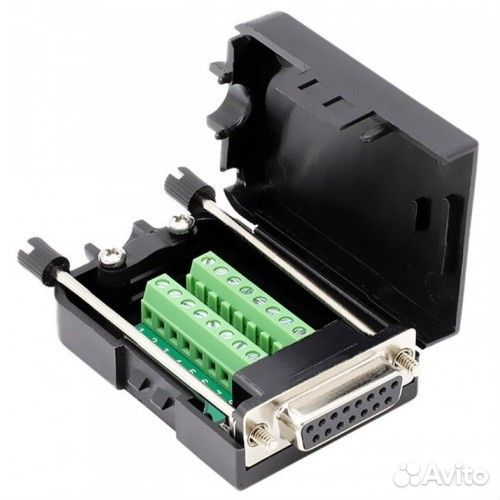 Разъёмы DB-RS232 с пластиковым кожухом и клеммной
