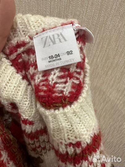 Свитер zara новогодний 92 и 104