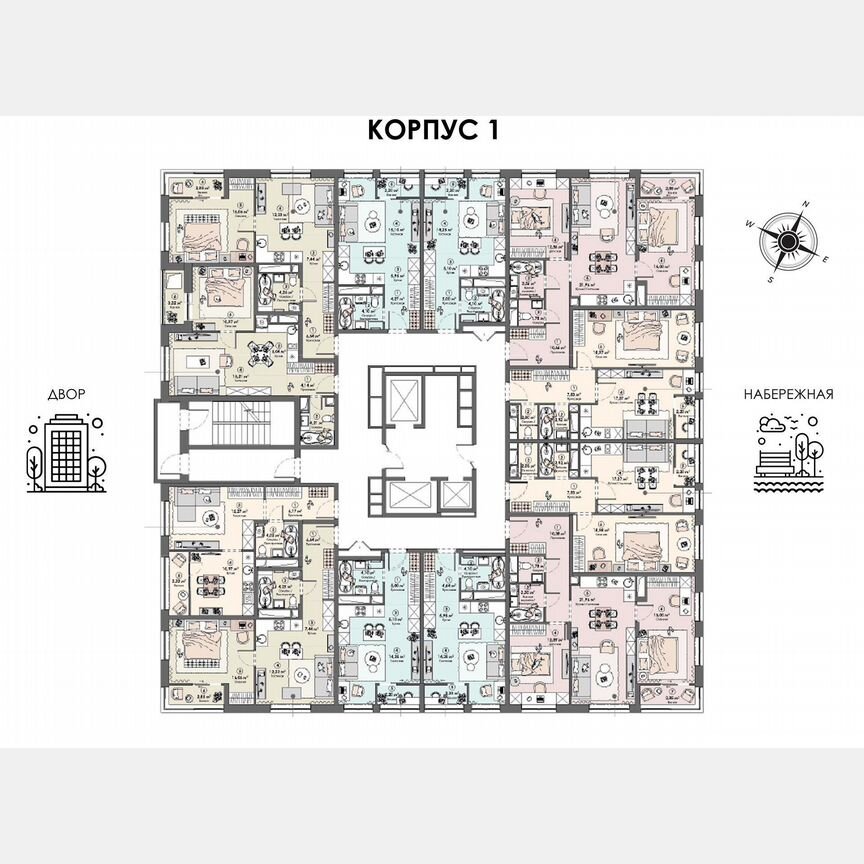 1-к. квартира, 49,5 м², 2/23 эт.