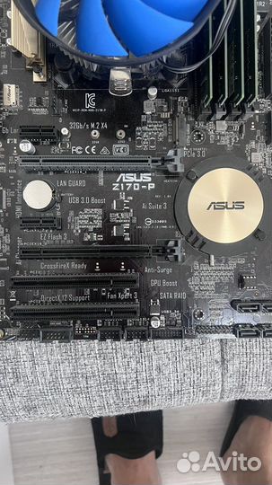 Процессор I7 6700 c материнка asus Z-170p + п 32gb