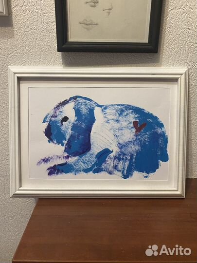 Картина Кролик 21*30 в рамке акрил