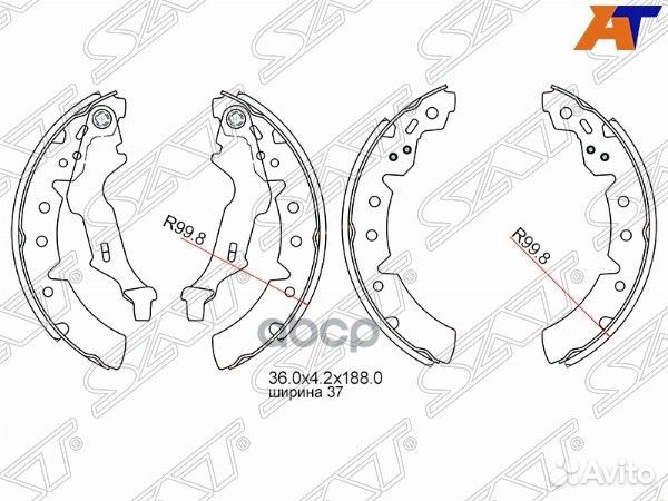 Колодки тормозные барабан toyota carina E/coron