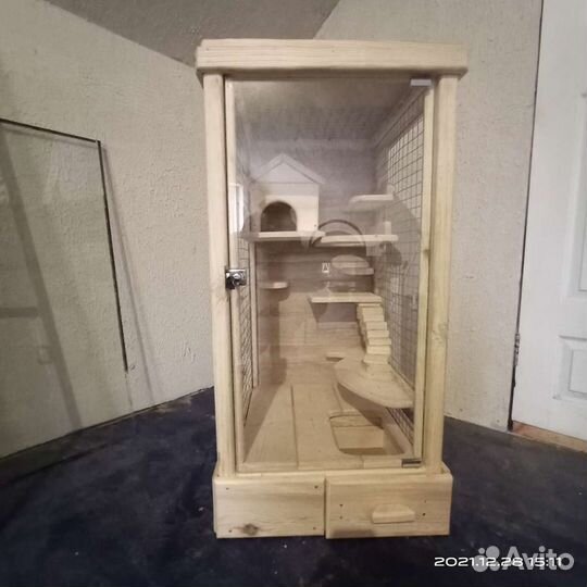 Клетка витрина для шиншиллы