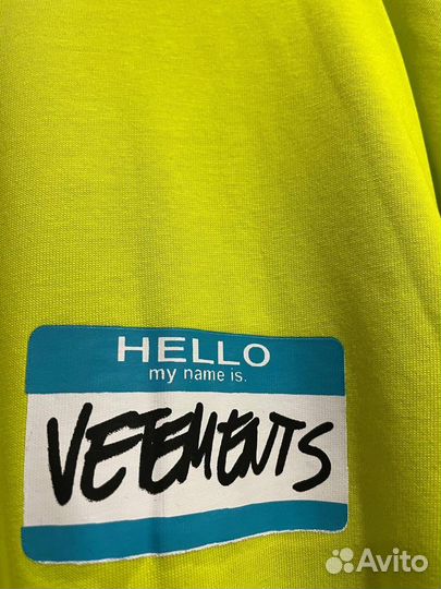 Футболка vetements hello оверсайз (новинка сезона)