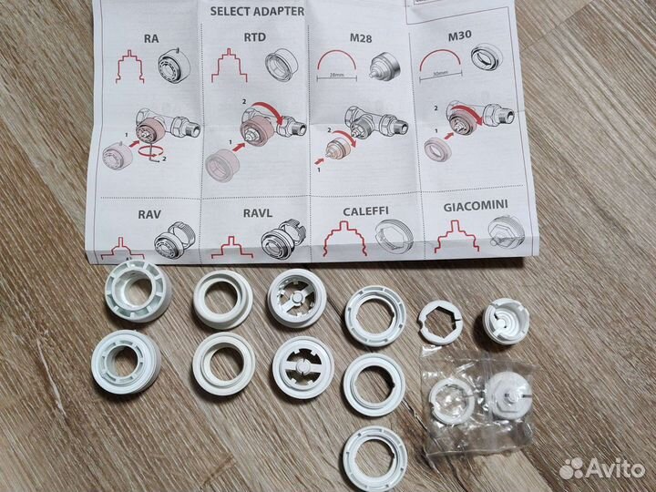 Переходники адаптеры для термоголовок на радиаторы