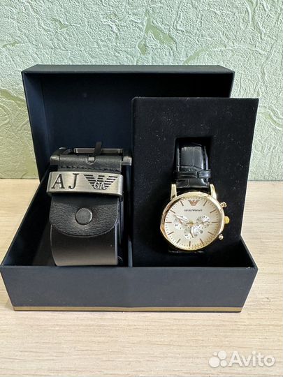 Подарочный набор: Часы + ремень