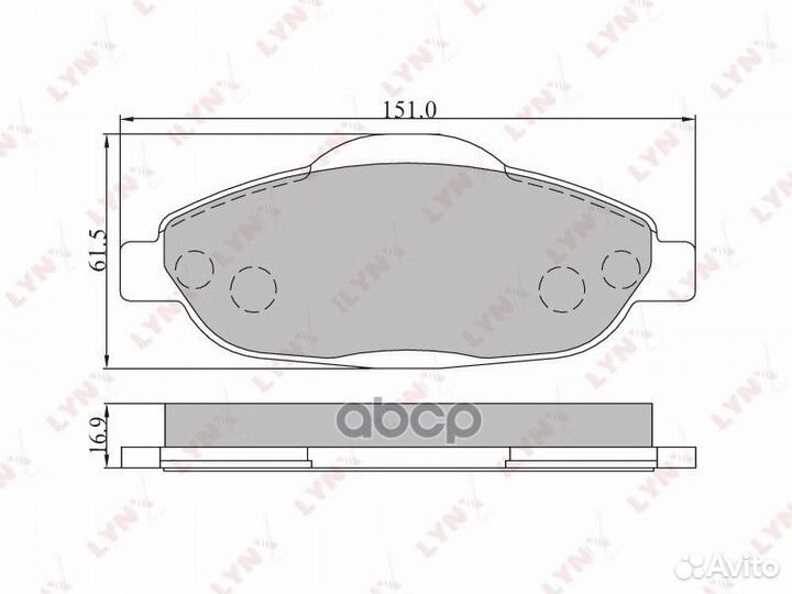 Колодки тормозные дисковые перед BD6102