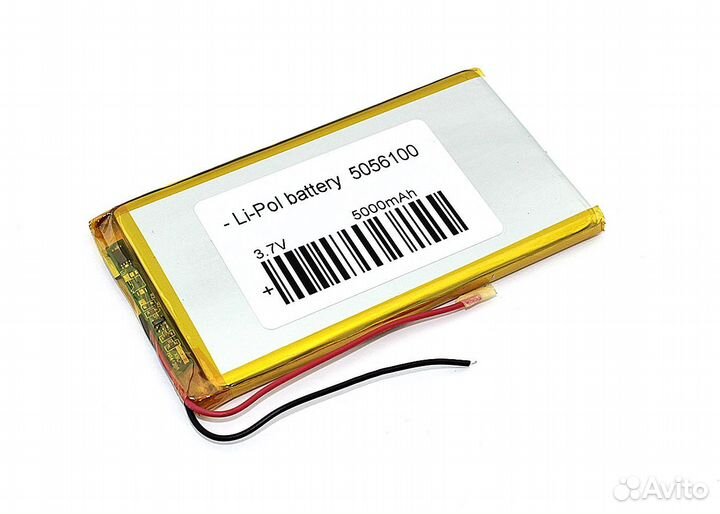 Аккумулятор Li-Pol (батарея) 5*56*100мм 2pin 3.7V/5000mAh