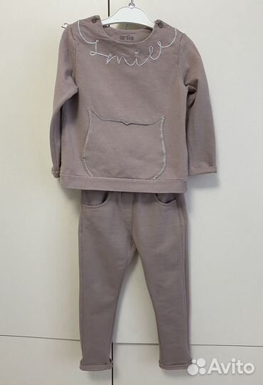 Комплект artie 98 размер серо-розовый