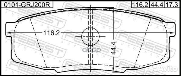 Колодки тормозные дисковые зад 0101GRJ200R Febest