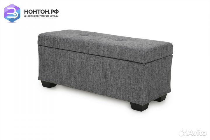 Банкетка Шерри рогожка серая