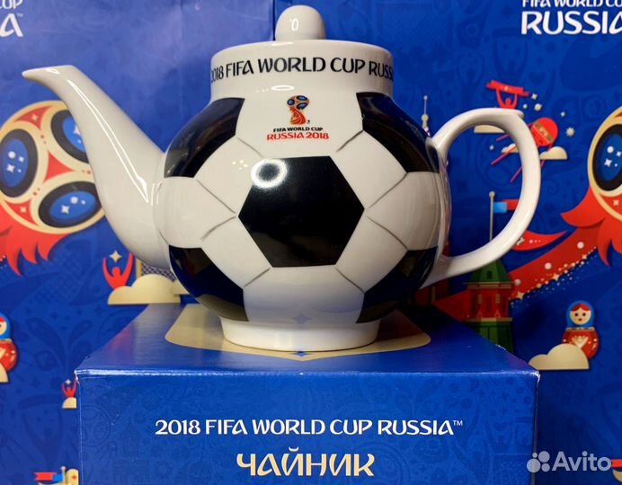 Чайник Мяч (0,7л). Fifa Чм 2018. Дулевский фарфор
