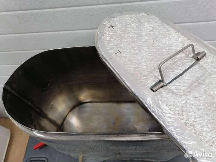 Бак с крышкой из нержавейки. Минипивоварня