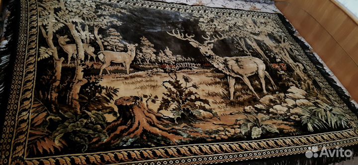 Ковёр с оленями 50-годов СССР Винтаж
