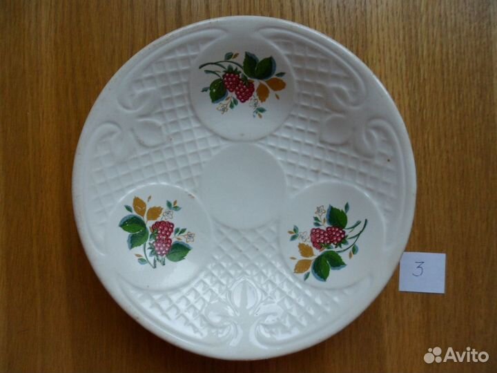 Блюдце, тарелка, Малина, Зик Конаково, СССР