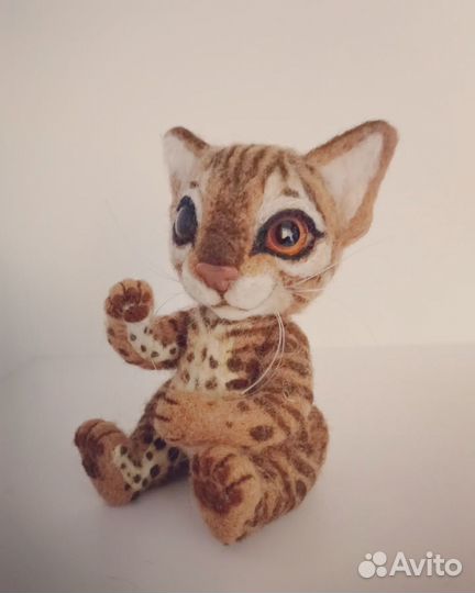 Игрушка из шерсти, валяная игрушка, кошка