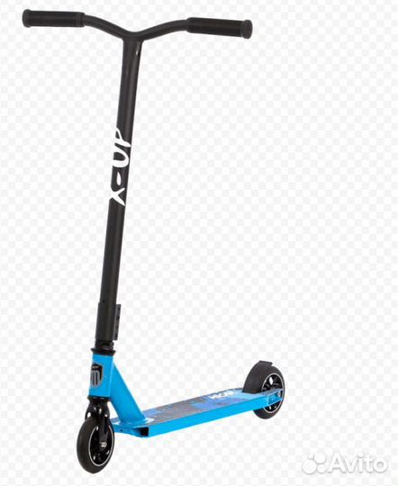 Трюковой самокат Micar X-up синий с лыжами 2в1
