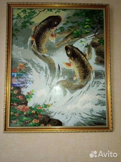 Прыгающие карпы картина
