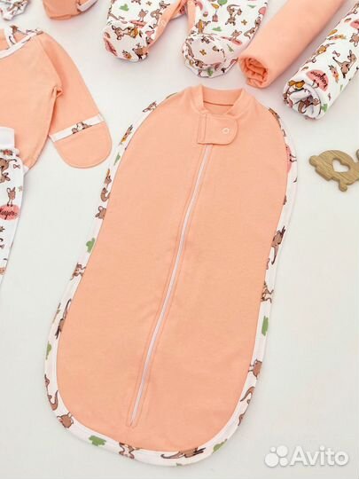 Кокон для новорожденных и чепчик
