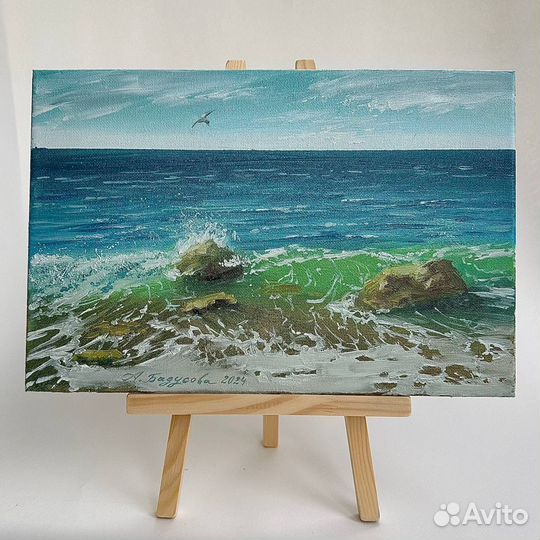 Картина маслом на холсте, морской пейзаж