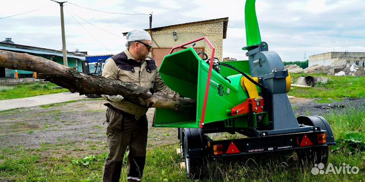 Измельчитель дерева greenпинг wc750 на прицепе