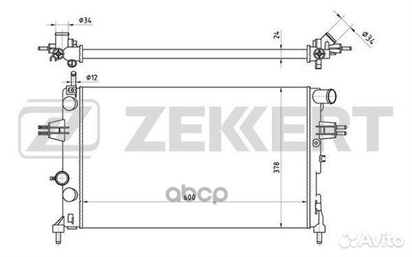 Радиатор охл. дв. Opel Astra G 98- Zafira A 99