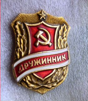 Нагрудный знак дружинник