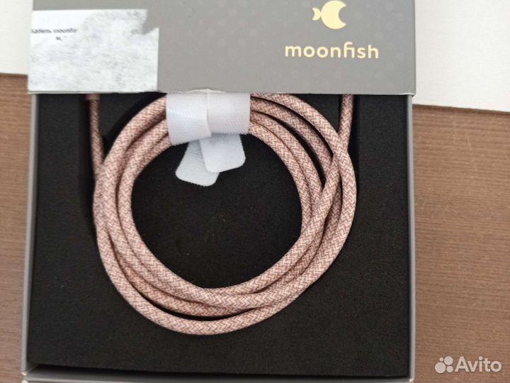 Кабель monfish Lightning USB,1,2 м, чёрный,розовый
