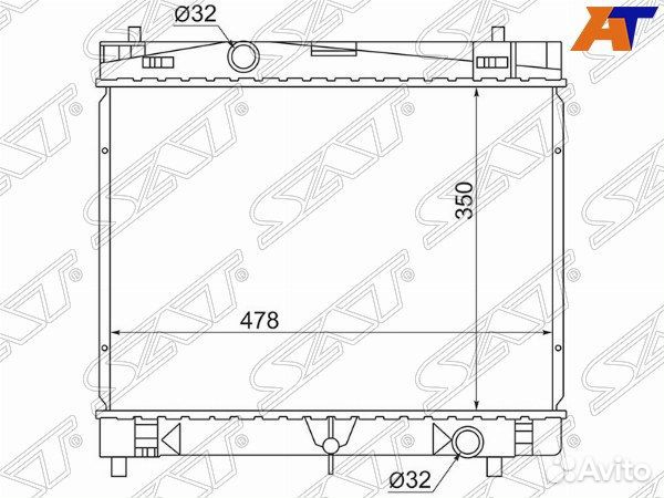 Радиатор toyota ractis