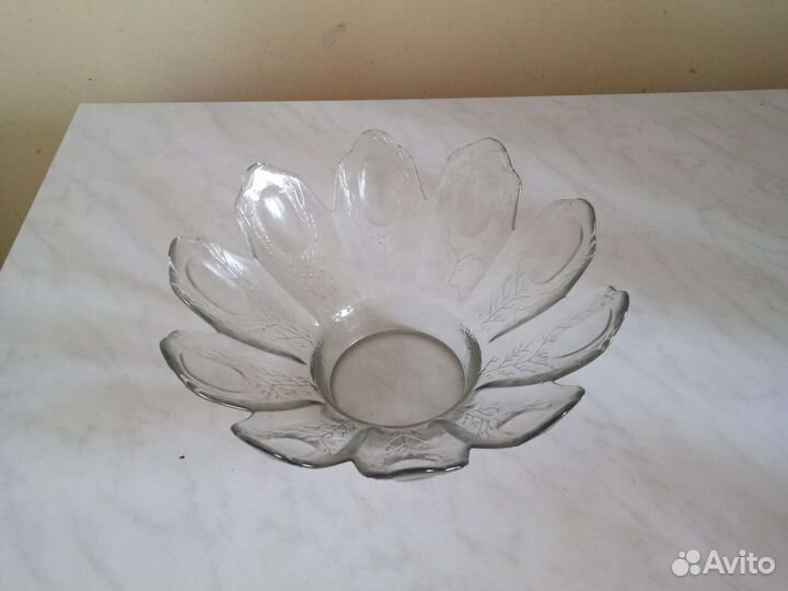 Ваза карамельное стекло фруктовница подбукетник