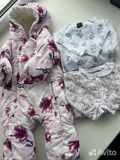 Пакет одежды на девочку 68-74