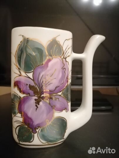 Кружка нарзанная, фарфор, ручная роспись