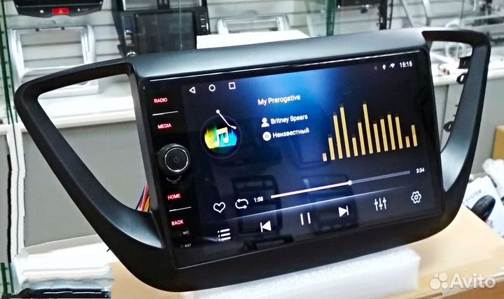 Hyundai Solaris магнитола Android с крутилкой