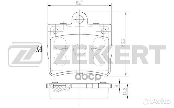 Колодки торм. диск. задн. MB C-Class (W202) 96