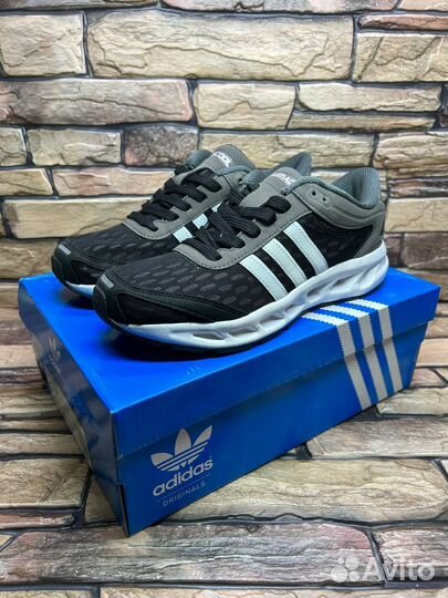 Кроссовки adidas climacool black grey white