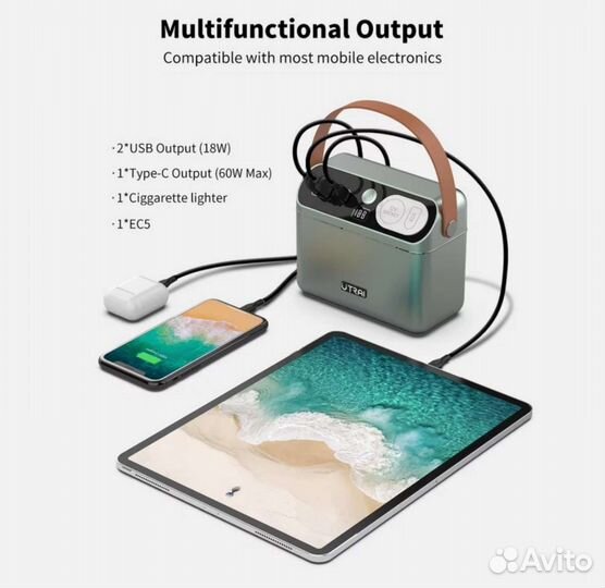 Портативная зарядная станция Utrai 60000mah 150w